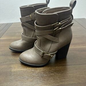 Just Fab Buckle Boots - Size 7